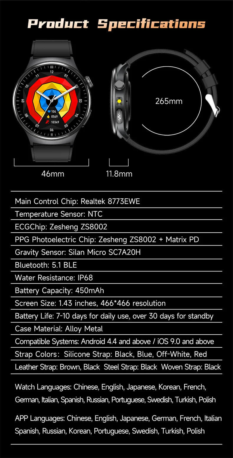ECG Heart Health Smart Watch