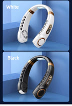 JKUOO Bladeless Neck Fan – 4000mAh 5-Speed LED