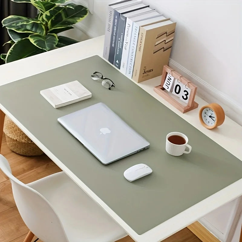 Faux Leather Mouse Pad Non-Slip Waterproof Desk Mat