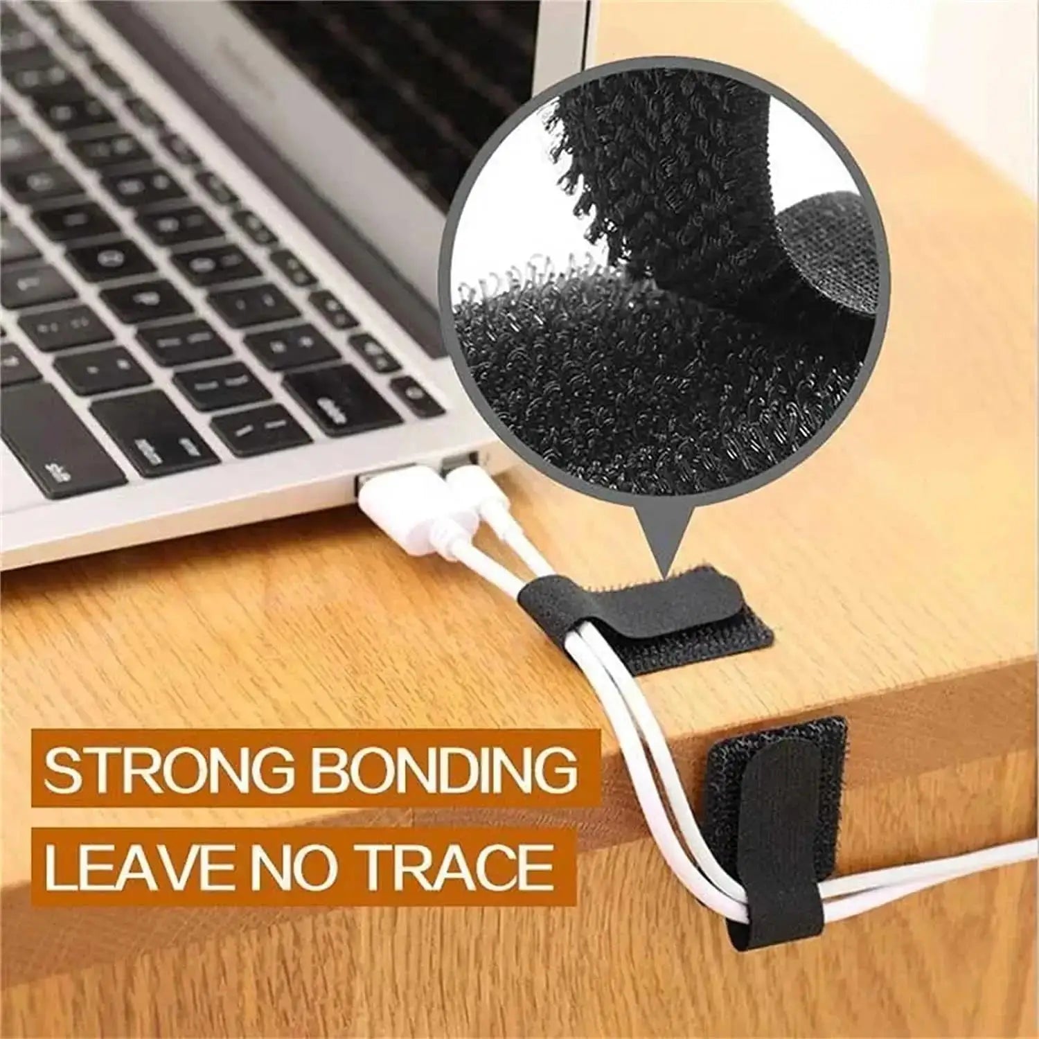 Reusable Cable Ties 20pcs Self-Adhesive Desk Cord Organizer