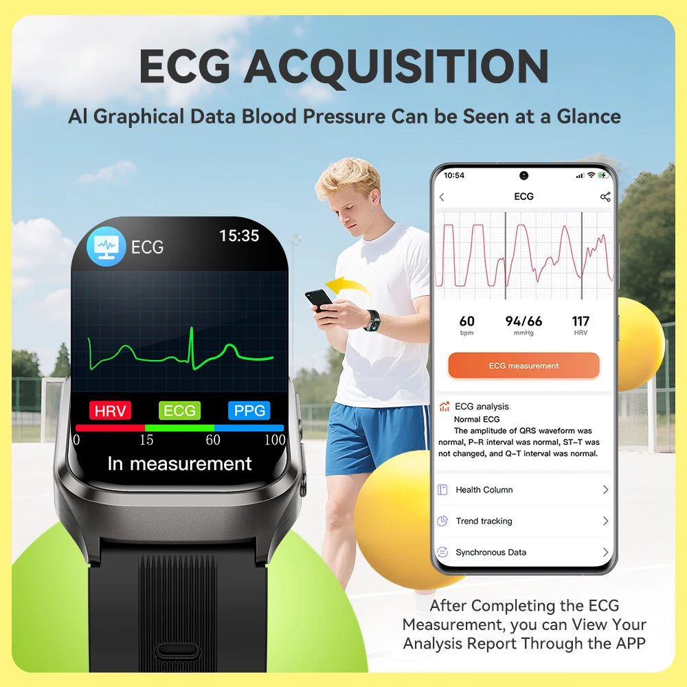 ECG+PPG Airbag Smart Watch