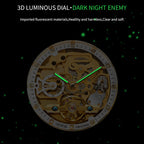 SKROX 1174 Gold Diamond Skeleton Automatic Watch