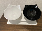 Non-Slip Double Pet Bowl with Stand – Cat & Dog Feeder