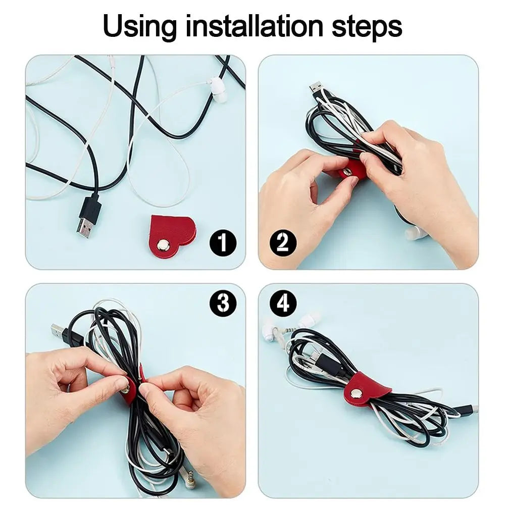 Leather Cable Winder & Cord Organizer