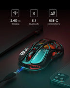 GravaStar Mercury M2 Wireless Gaming Mouse – 26000 DPI