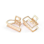 Mini Gold Hair Claw Clips – 2 Pack