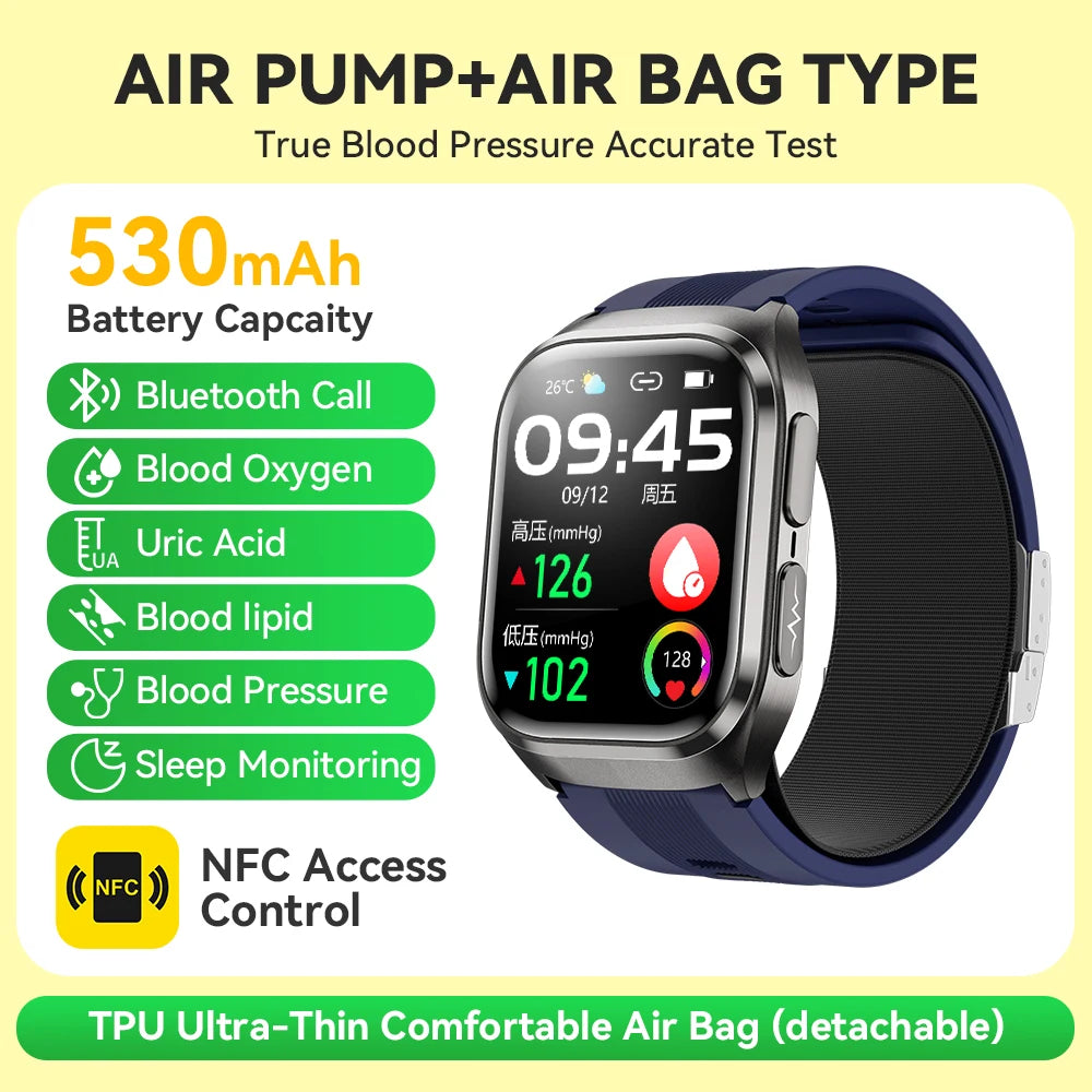 ECG+PPG Airbag Smart Watch