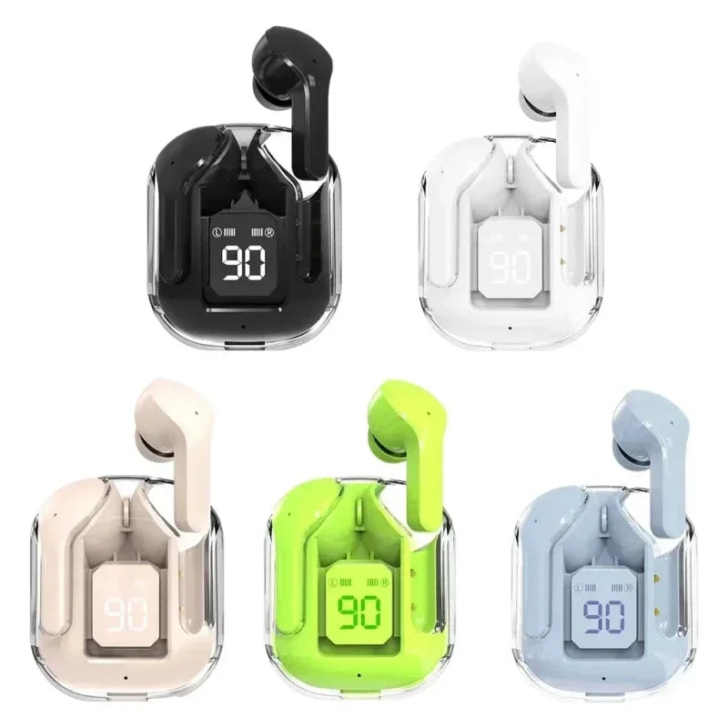 TWS Earphones Noise Cancelling HiFi Transparent Charging Case