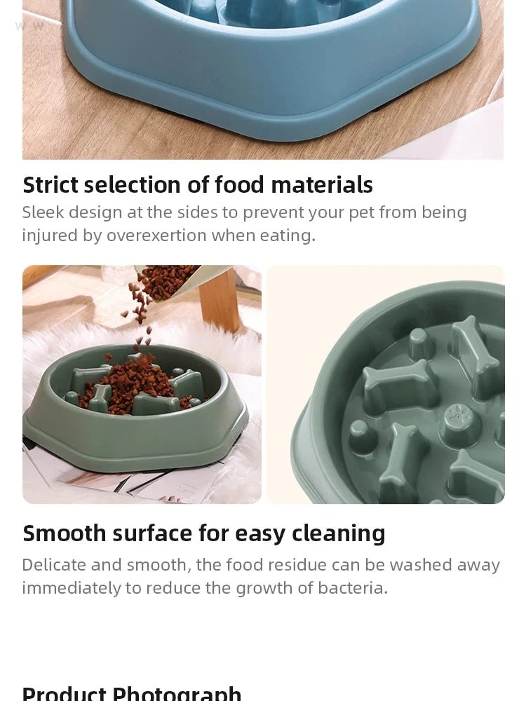 Anti-Choking Slow Feeder Bowl for Dogs & Cats