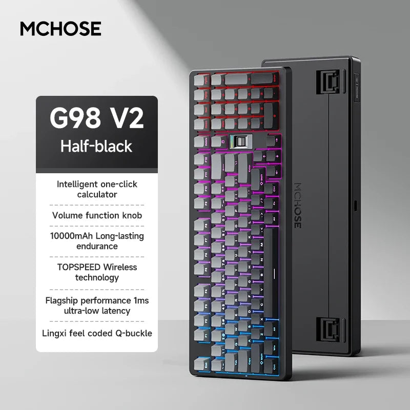 MCHOSE G98 V2 Tri-Mode Wireless Mechanical Gaming Keyboard