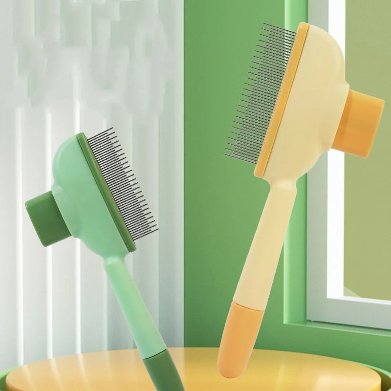 Self-Cleaning Pet Brush – Dog & Cat Grooming Comb