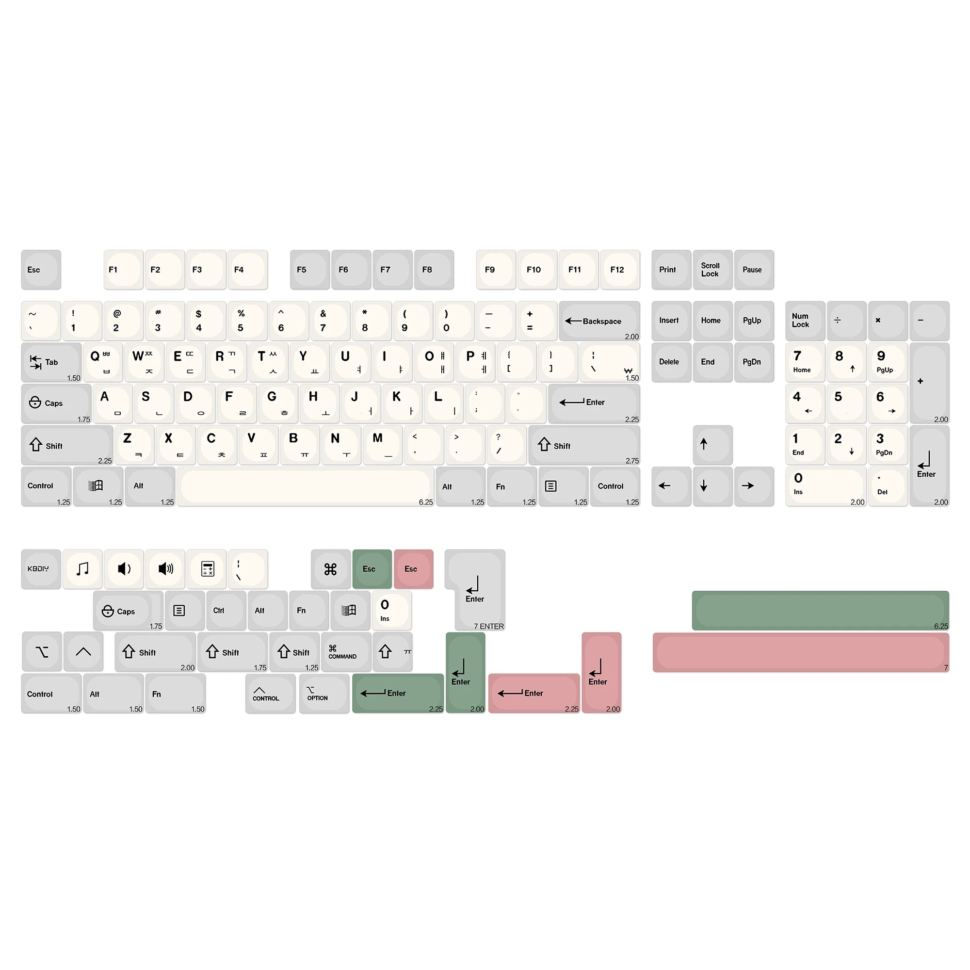 KBDiy Korean GMK Minimal KOA PBT Keycaps
