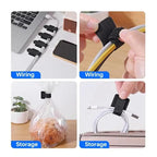 Reusable Cable Ties 20pcs Self-Adhesive Desk Cord Organizer