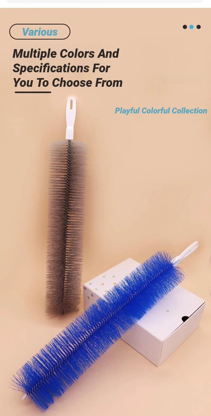 Bendable Fan Duster – Long Handle Ultra-Fine Bristle Cleaning Tool