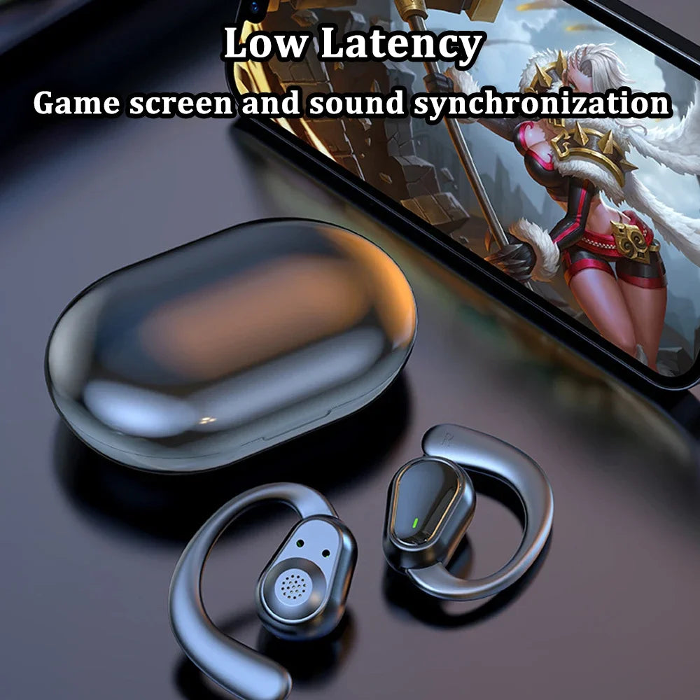 Bluetooth 5.3 Ear Hook Earphones HiFi Stereo Waterproof