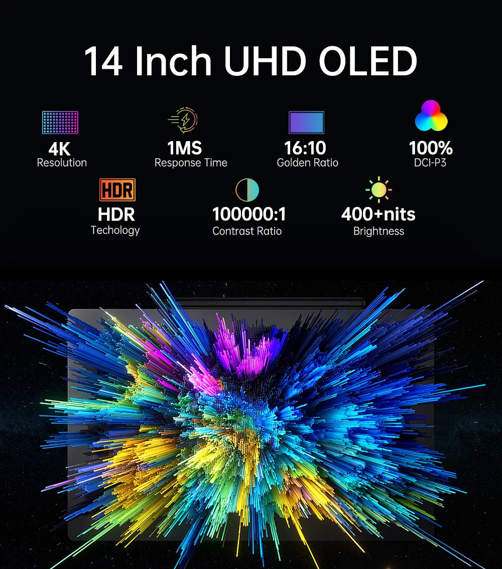 14" 4K OLED Portable Touchscreen Monitor with Stylus