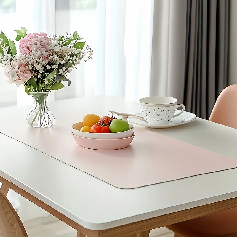 Faux Leather Mouse Pad Non-Slip Waterproof Desk Mat