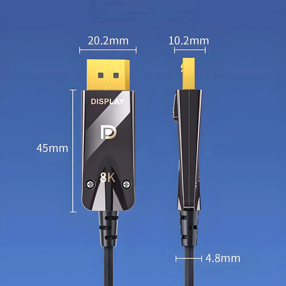 16K Fiber Optic DisplayPort 2.1 Cable