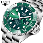LIGE 10045 Men's Diver Sports Quartz Watch