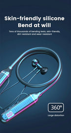 Wireless Neckband Earphones Bluetooth 5.3 LED Waterproof Magnetic