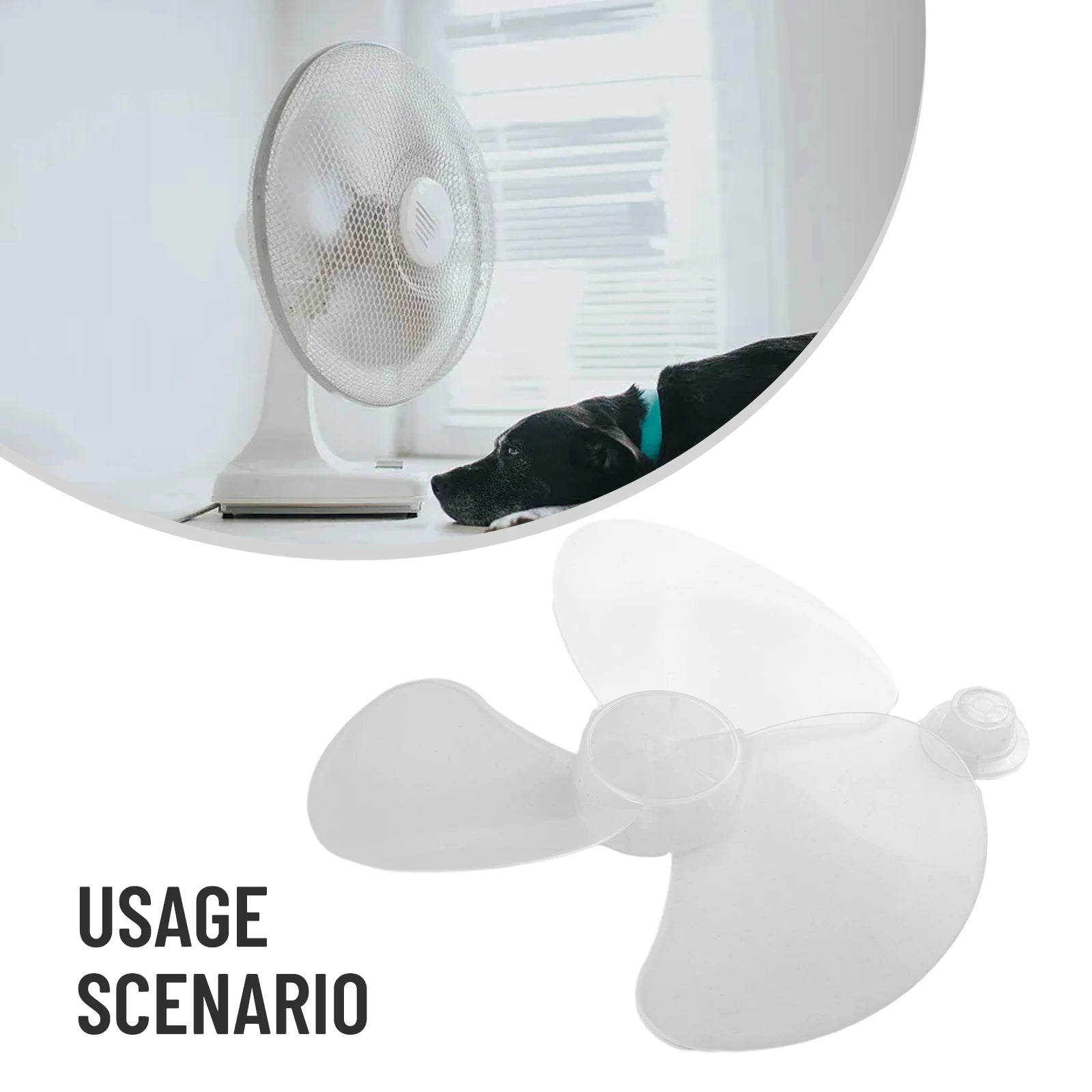 12-Inch 3-Leaf Replacement Fan Blade – Electric Fan Accessory