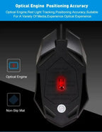 USB RGB Wired Gaming Mouse 1600 DPI Ergonomic Backlit