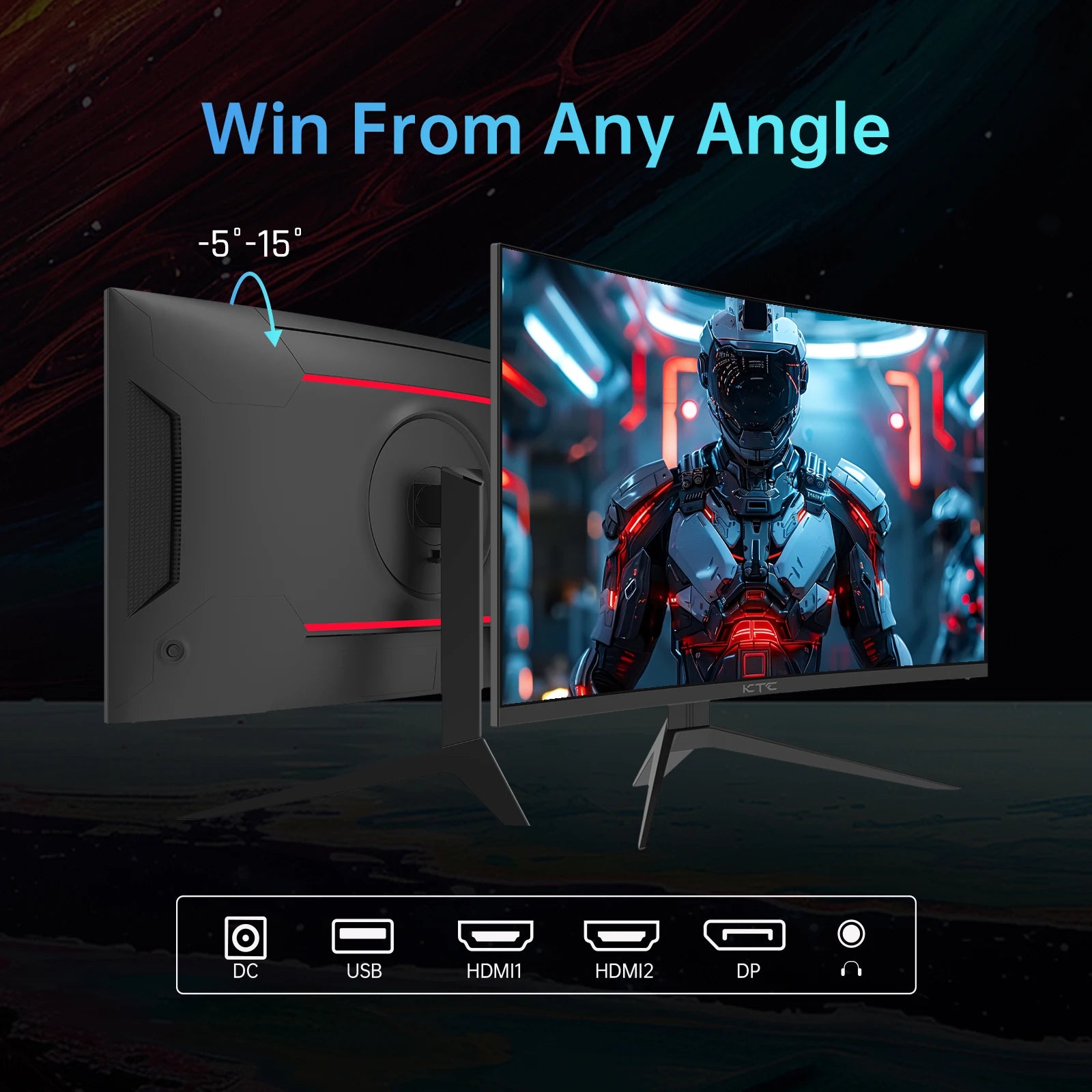 KTC 32" Curved 240Hz 1080P Gaming Monitor G-Sync HDR10