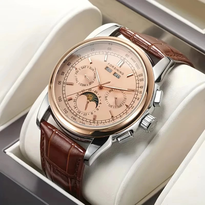 Forsining Men's Moon Phase Automatic Watch