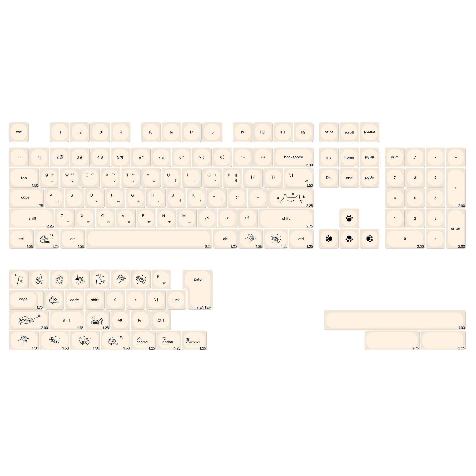 KBDiy Korean GMK Minimal KOA PBT Keycaps