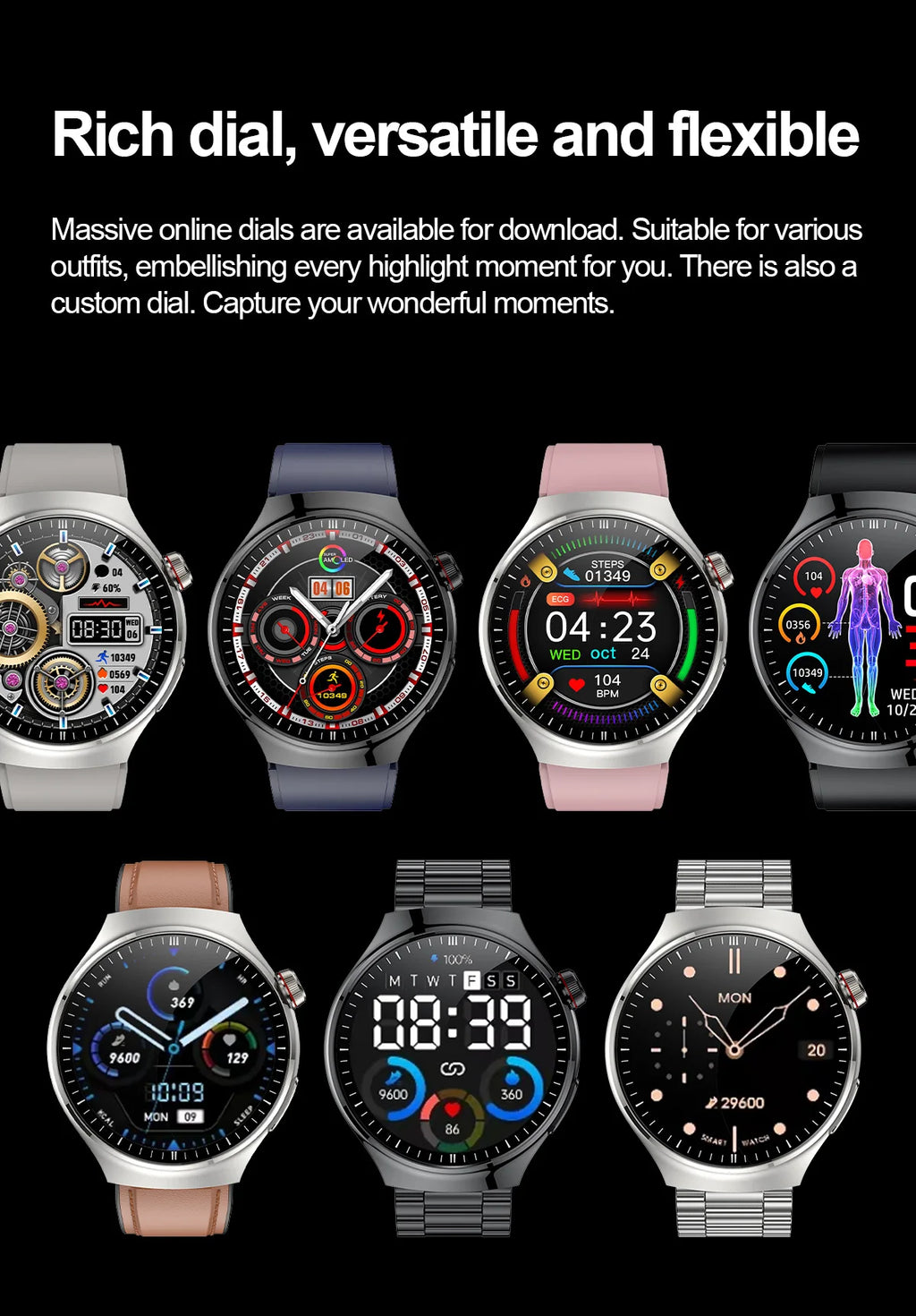 ECG Uric Acid Health Smart Watch
