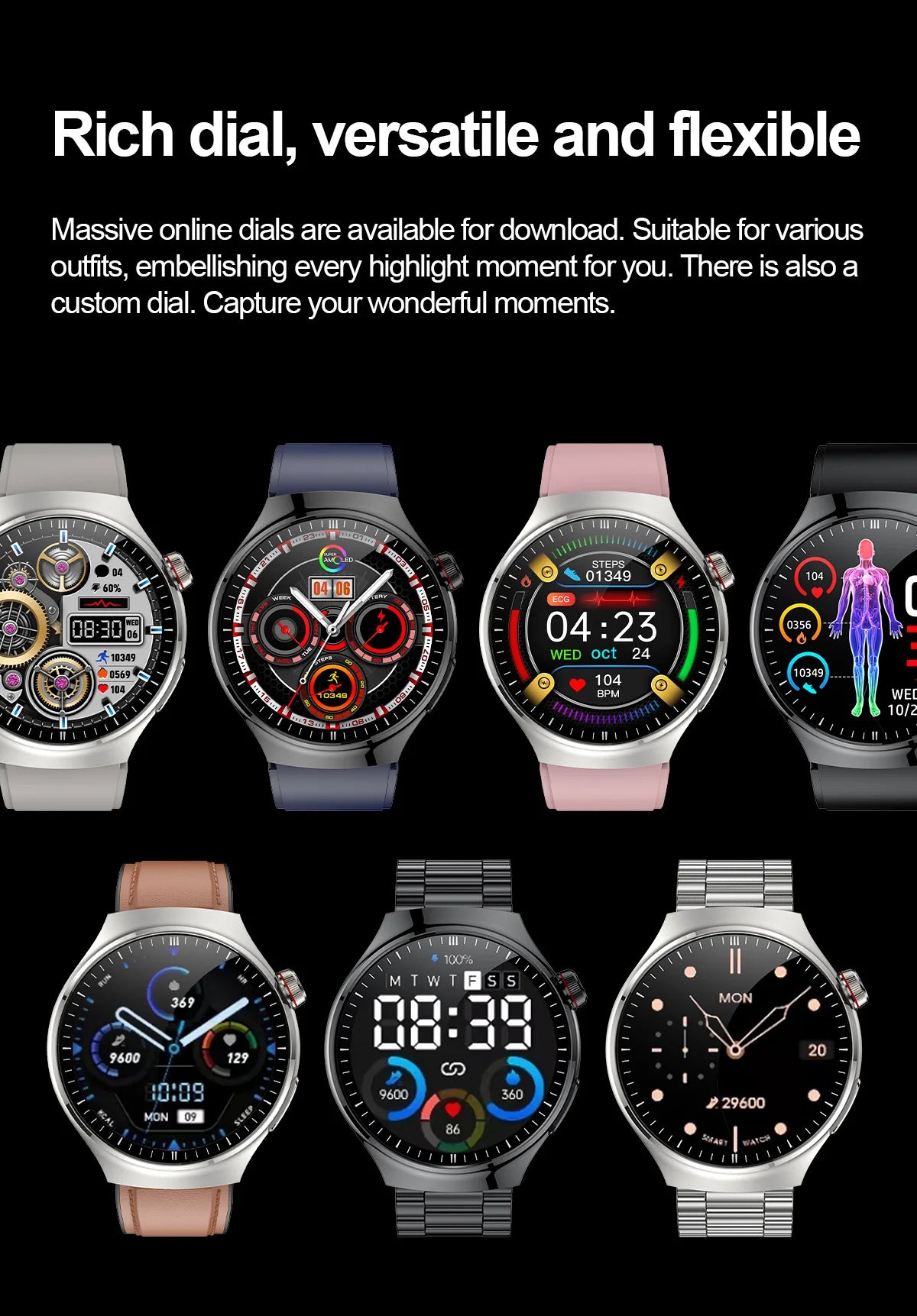 ECG Uric Acid Health Smart Watch
