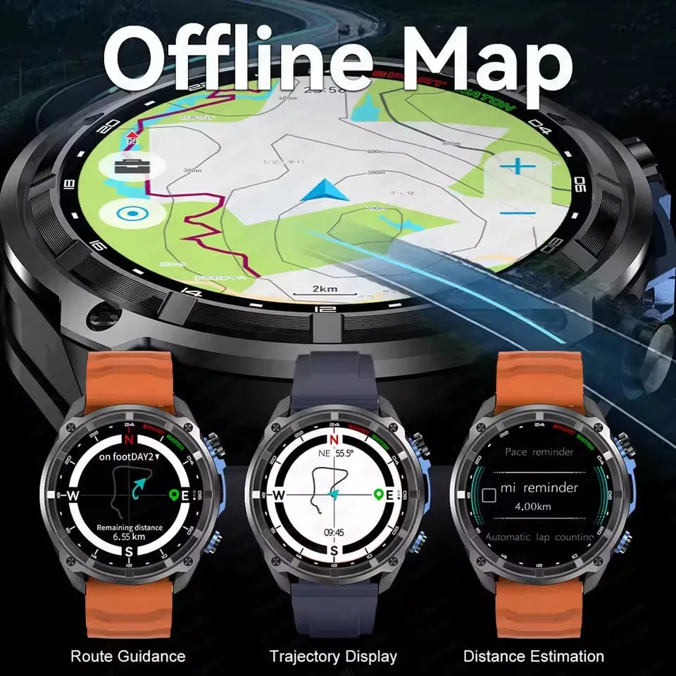 Military GPS Smart Watch – 860mAh