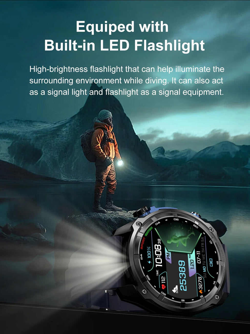 GPS Offline Map Smart Watch – 1000mAh