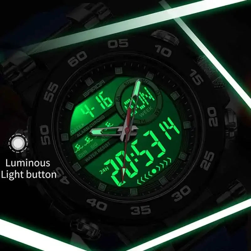 SANDA 6296 Men's Dual Display Sports Watch