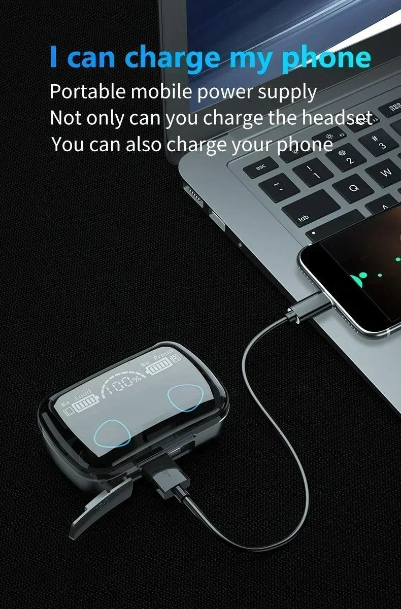 M10 Wireless Earphones Waterproof Sport TWS for iPhone & Android