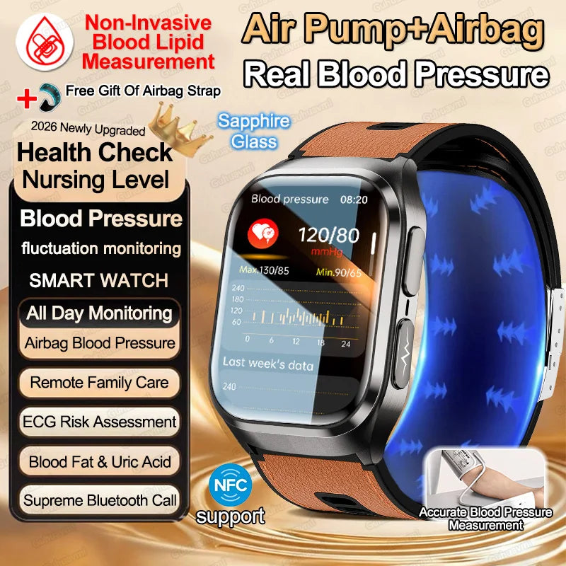 Air Pump Blood Pressure Smart Watch