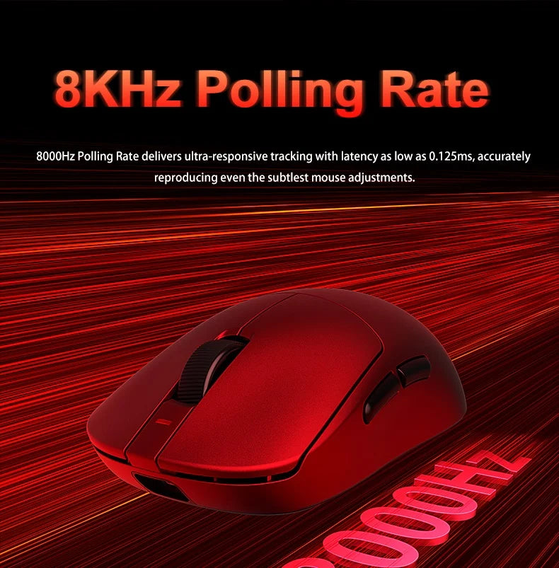 Aula V9 Pro Ultra Wireless E-sports Gaming Mouse Double 8k 3mode PAW 3950 8k Custom PC Accessory 55g Lightweight Ergonomic Mouse