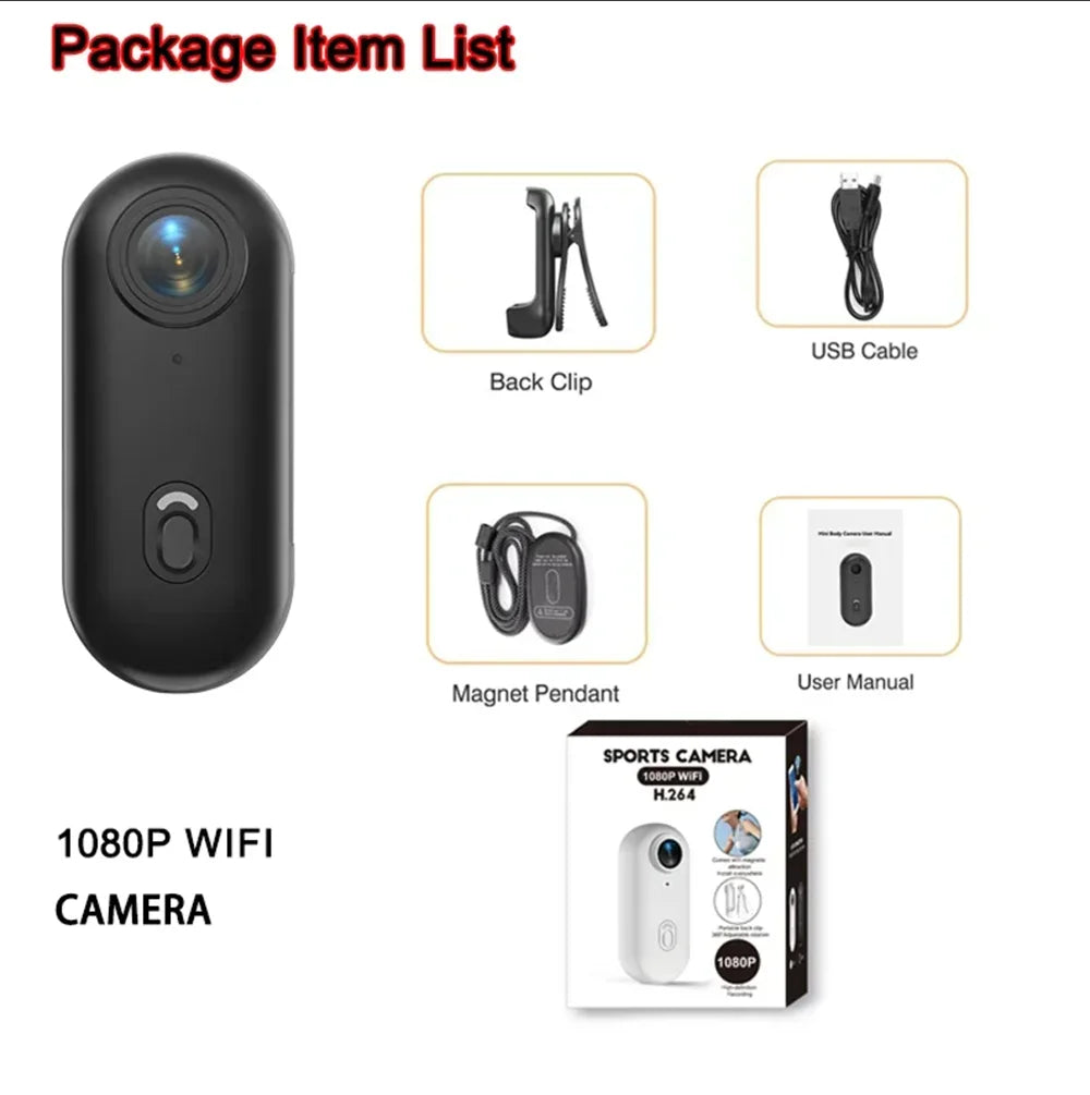 4K Mini WiFi Action Camera – Motorcycle, Bicycle & Body Cam