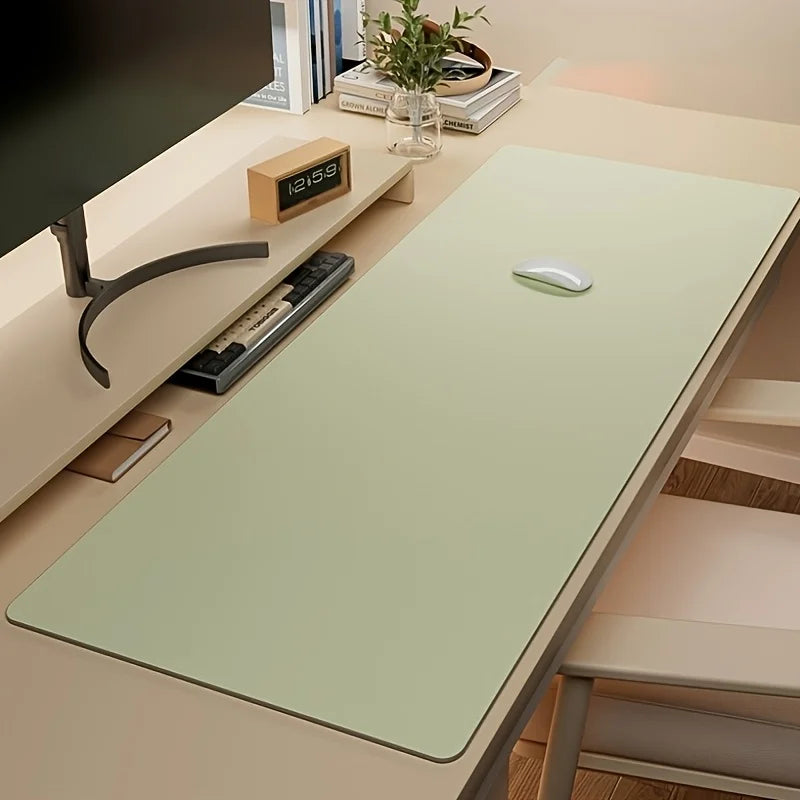 Faux Leather Mouse Pad Non-Slip Waterproof Desk Mat