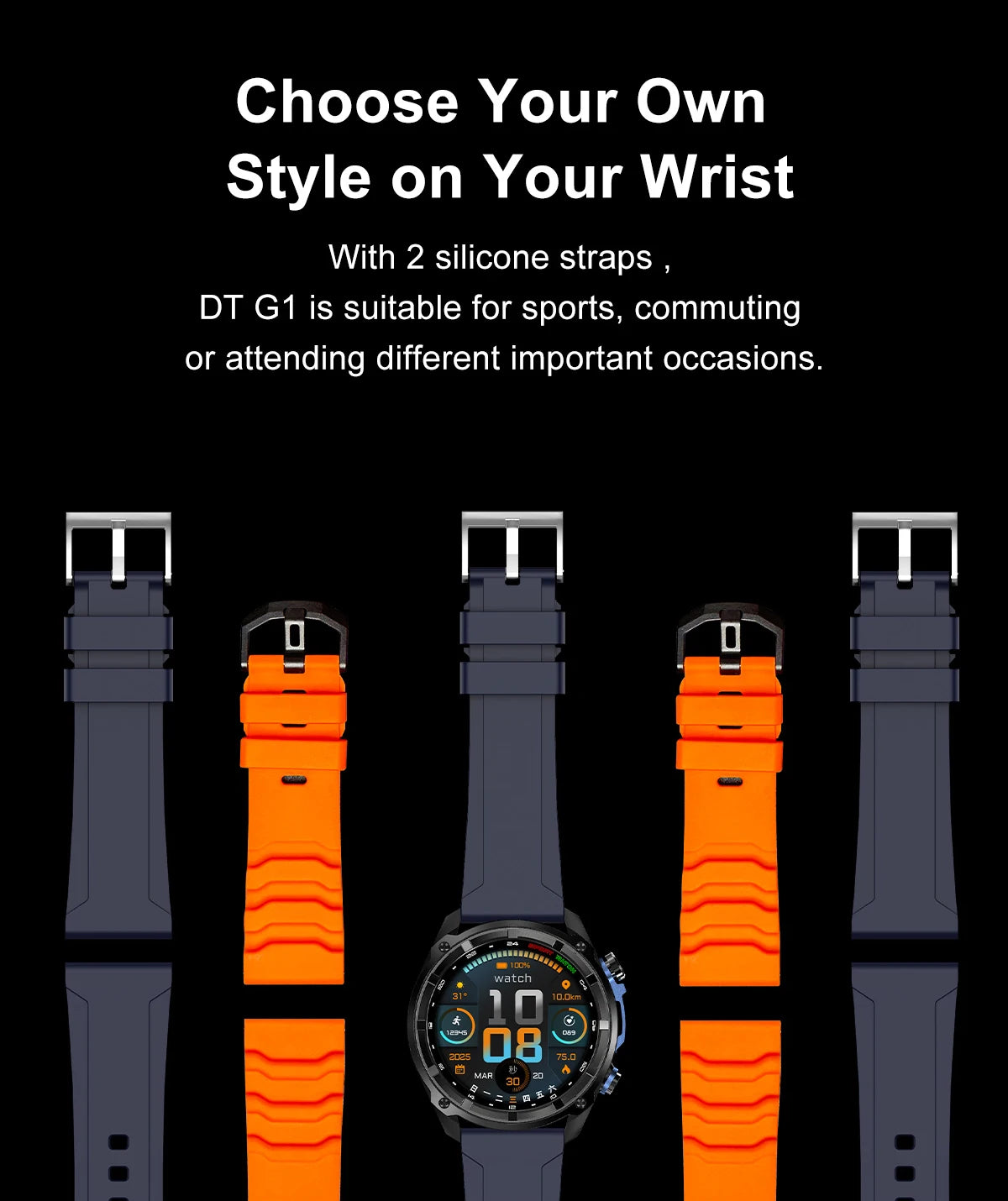Military GPS Smart Watch – 860mAh
