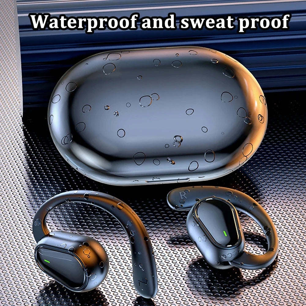 Bluetooth 5.3 Ear Hook Earphones HiFi Stereo Waterproof