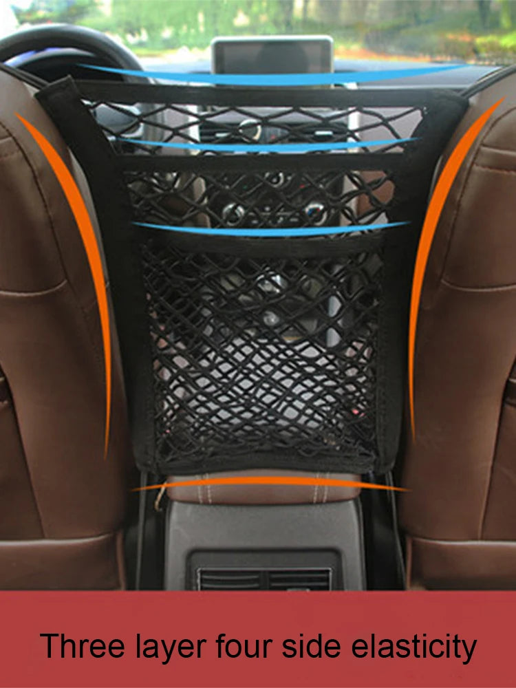 Dog Car Barrier with Safety Mesh & Storage Bag – Back Seat Guard