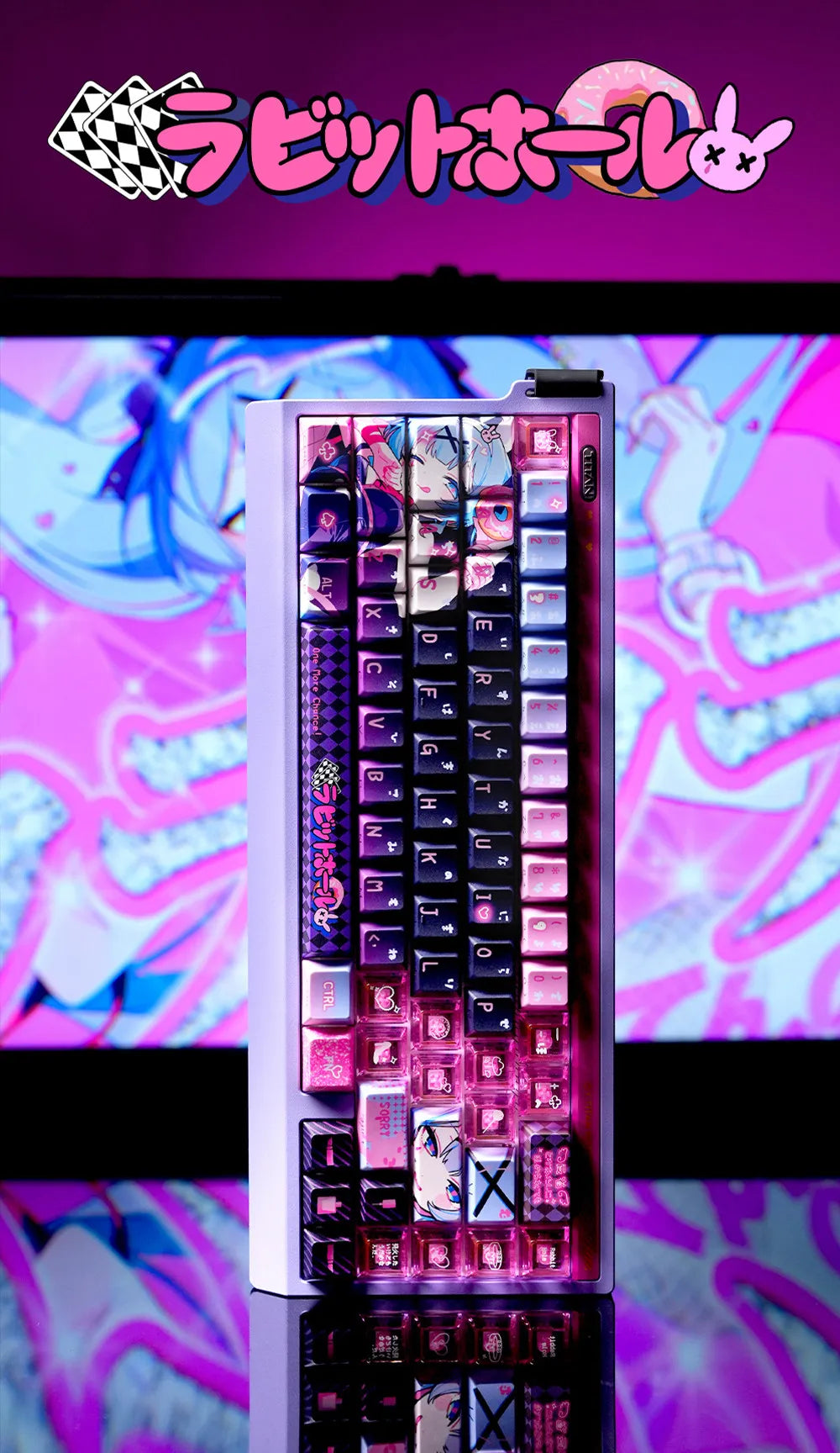Rabbit Hole Anime PBT Keycaps
