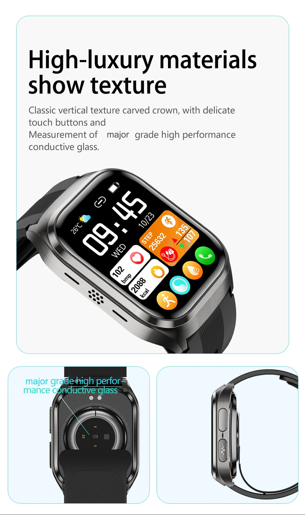 Air Pump Blood Pressure Smart Watch