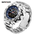 SANDA 6296 Men's Dual Display Sports Watch