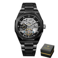 SKROX 1174 Gold Diamond Skeleton Automatic Watch