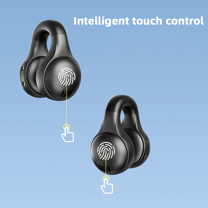 Wireless Clip Ear Headphones Noise Cancelling Sports Gaming