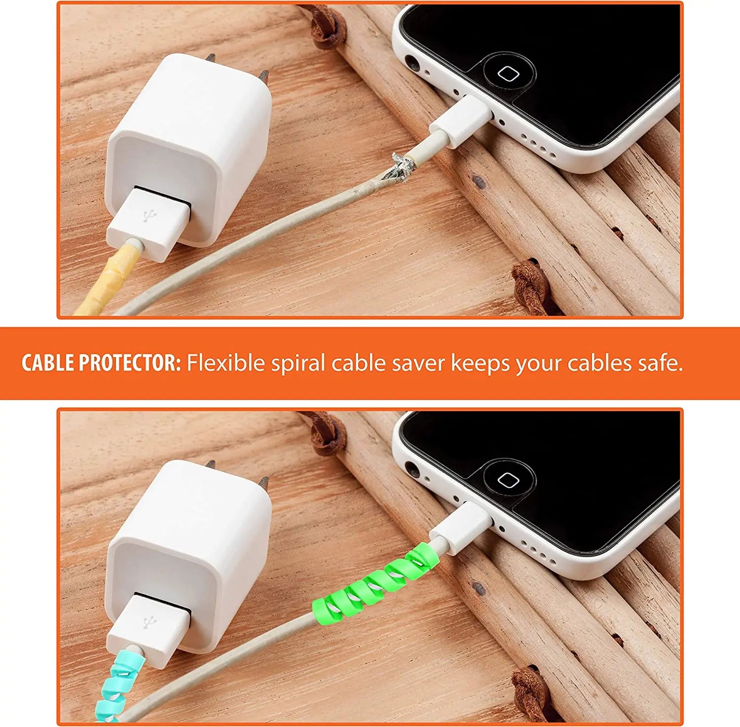 Spiral Silicone Charging Cable Protector