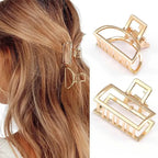 Mini Gold Hair Claw Clips – 2 Pack