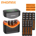 PHOMAX 1.5V Rechargeable Lithium Battery AA & AAA with Charger